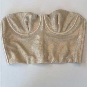 Zara sequin bra tube crop corset style top size M
